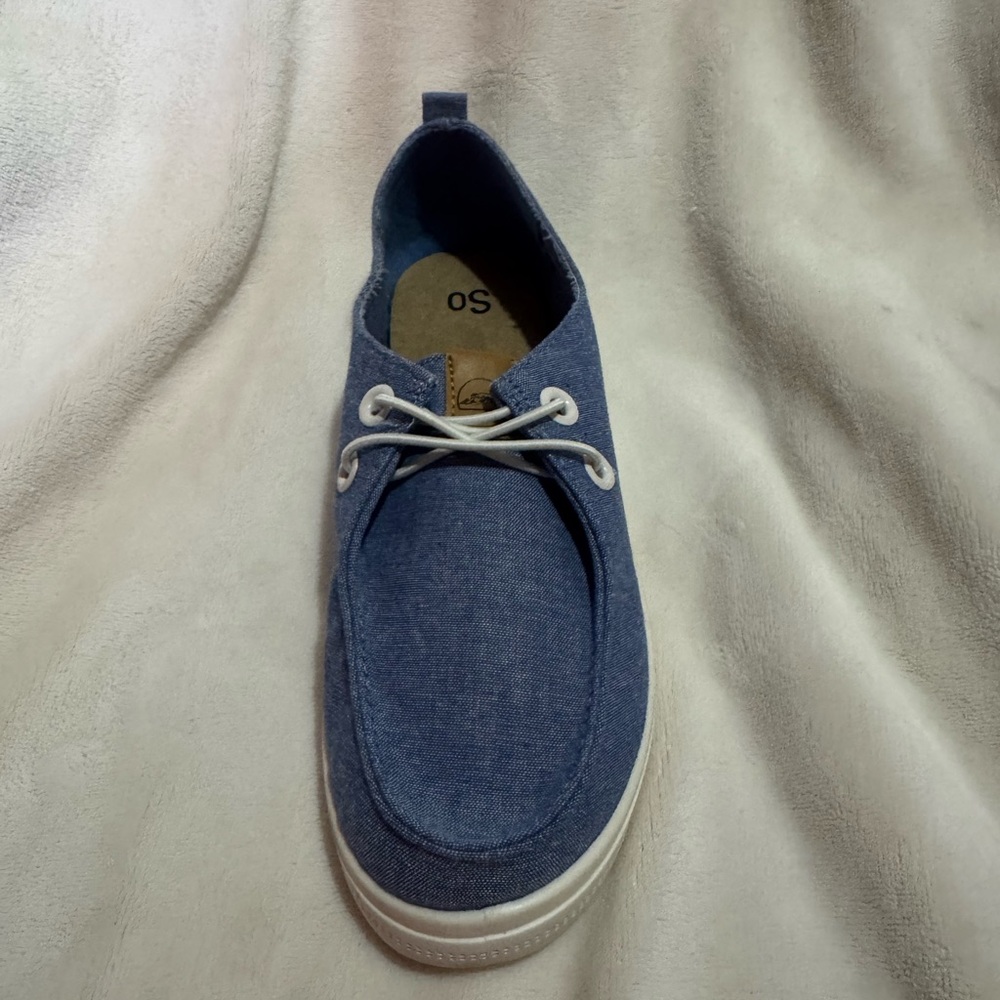 SO women’s left foot edenn chambray slip on shoe